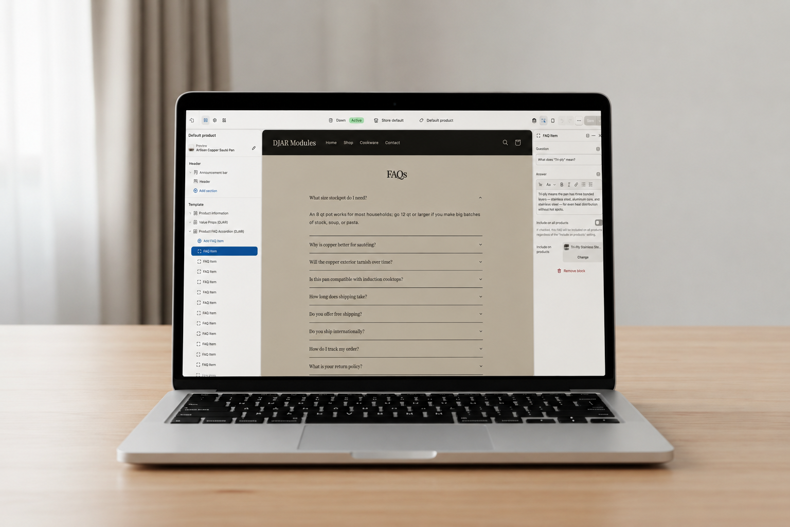 Shopify Product FAQ Module