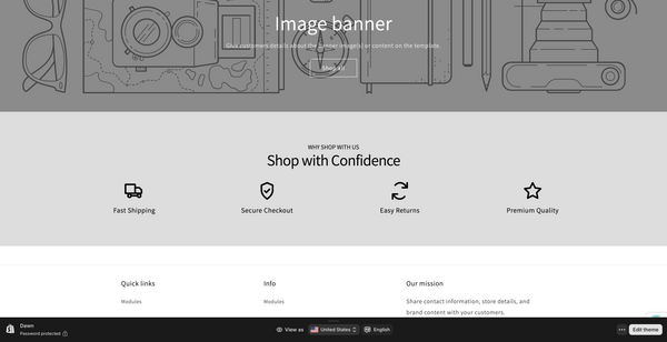 Shopify Value Props Module