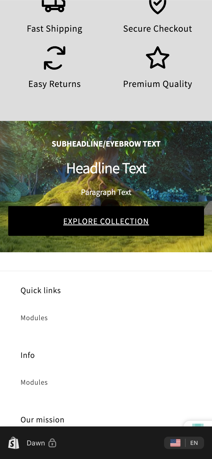 Shopify Video Banner Module
