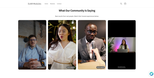 Shopify Video Testimonial Module
